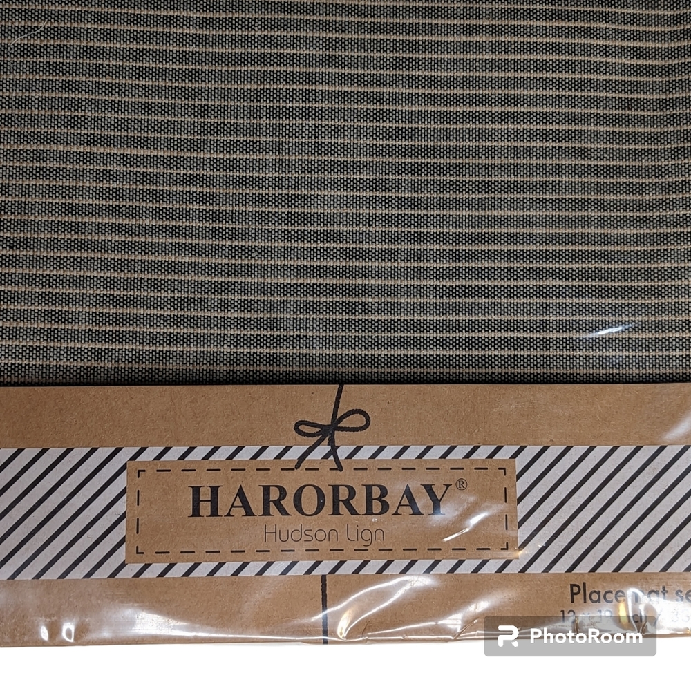Harborbay Placemats Hudson Lign Gray Set Of 4 New in Packaging